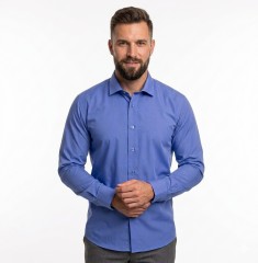       Goldenland hosszúujjú ing - Azúrkék Normál fazon